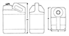 SLANT HANDLE F STYLE JUG from Plastic Bottle Corporation